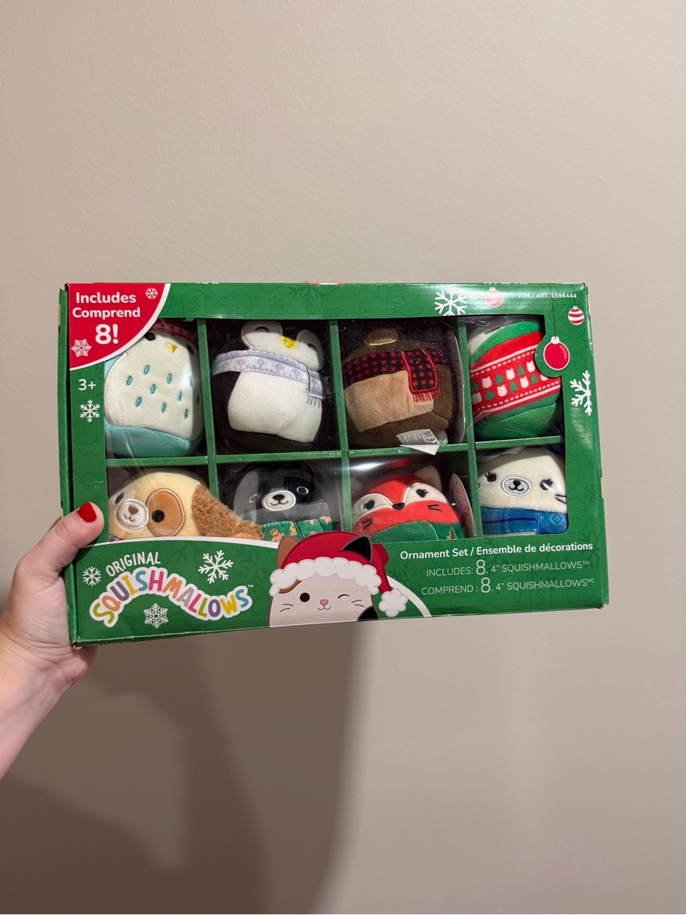 Squishmallows Holiday Ornament Pack - Green & Red Accents